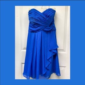 David’s Bridal Short Dress Royal Blue NEW